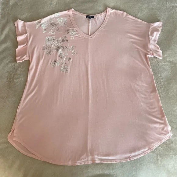 Lane Bryant Soft V-Neck Ruffle Sleeve Tee - Size 18/20 - Picture 8 of 13